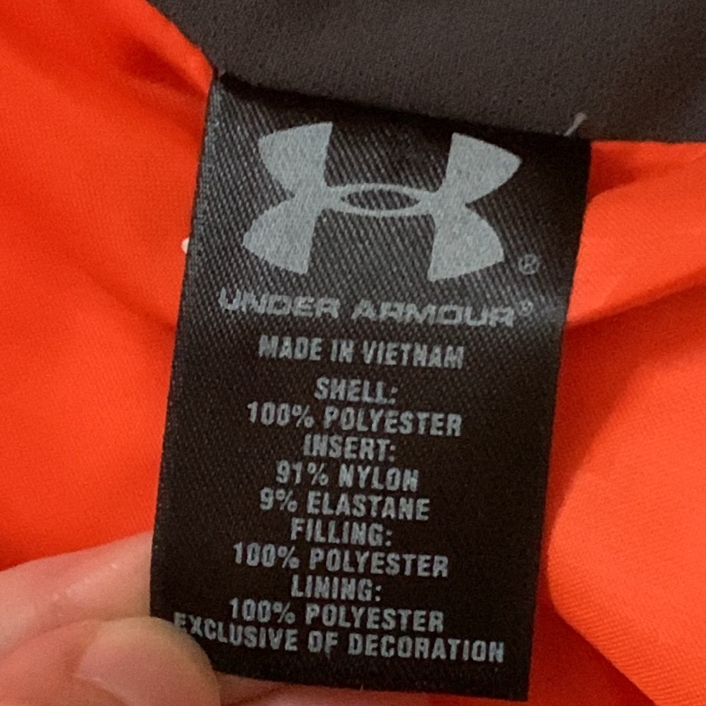 Under Armour Performance Puffer Jacket Gray Orang… - image 8